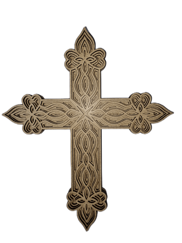 Multi-Layered MDF Cross with Pointed end (4 Layers)
