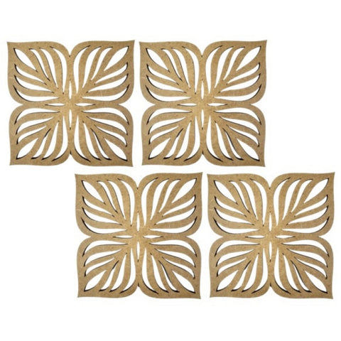 Square Leaves Coasters (Set of 4)