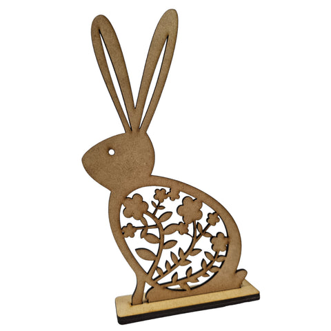 Easter Bunny Decoration with Floral Elegance