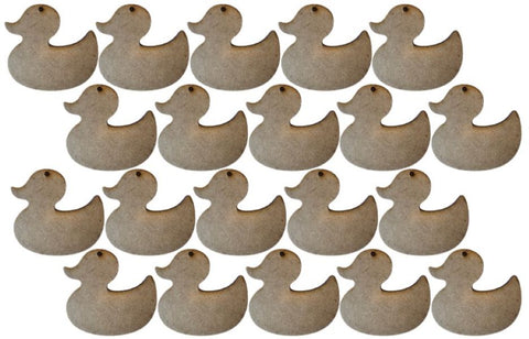 MDF Rubber Duck Shaped Keyring Blanks (Pack of 20)