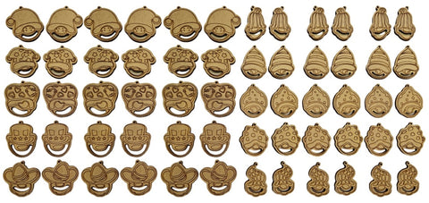 Macrame Craft Blanks – Gnome Earring Blanks Bulk Pack 30 Sets 3mm Blonde MDF