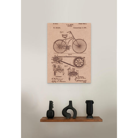 Vintage Patent Sketch Style Bicycle - Unframed