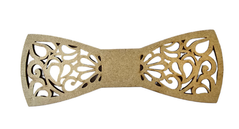 Single Layer Laser Cut MDF Bow-tie blank for DIY Project