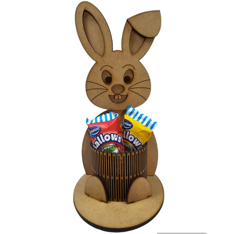 Marshmallow Easter Egg Basket with 3D Bunny Accents