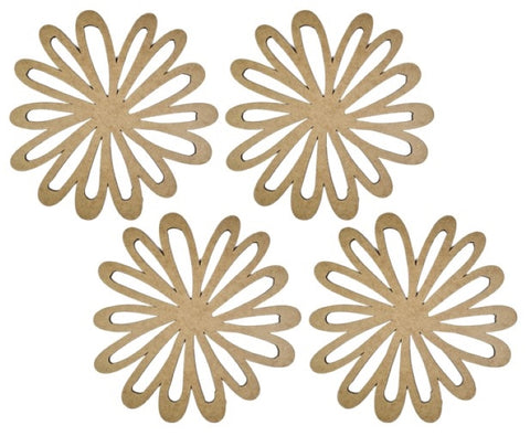 Daisy Flower Underplates (Set of 4)