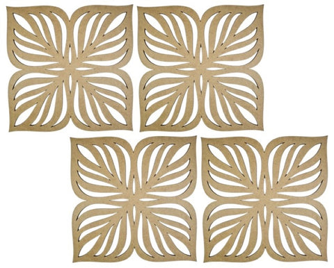Square Leaves Underplates (Set of 4)