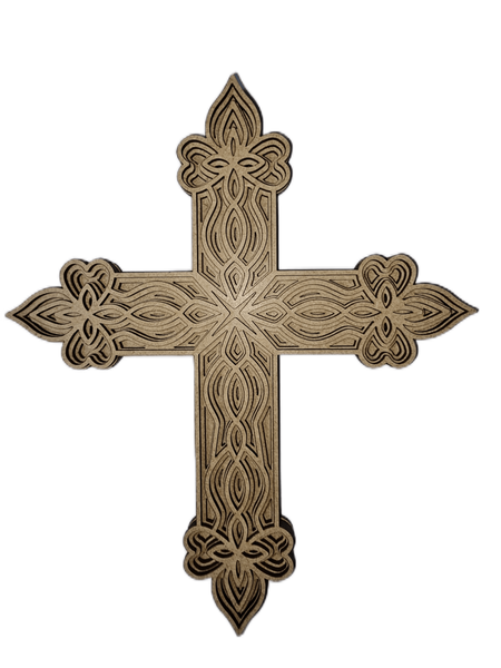 Multi-Layered MDF Cross with Pointed end (4 Layers)