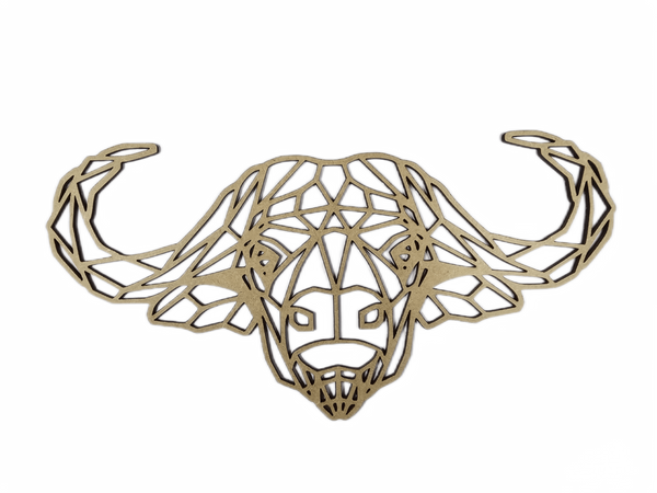 Polygonal African Buffalo Head Wall Art