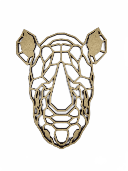 Polygonal Rhino Head Wall Art
