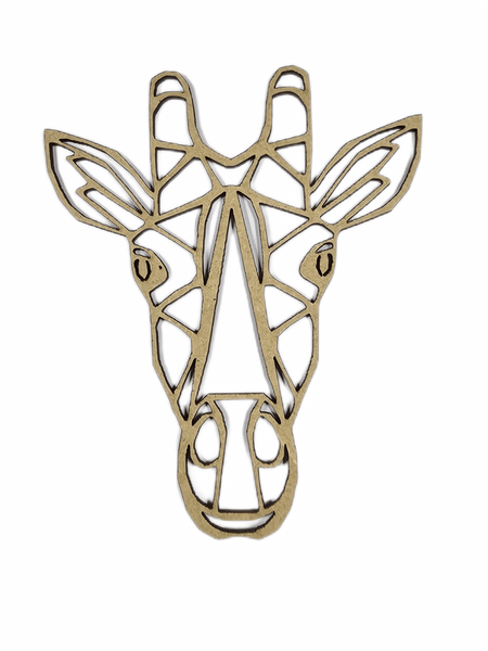 Polygonal African Giraffe Head Wall Art