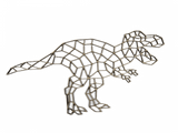 Polygonal T-Rex Dinosaur Wall Art