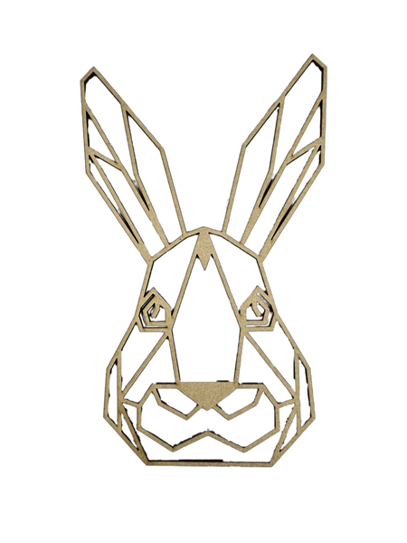 Polygonal Rabbit Head Wall Art