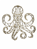 Polygonal Octopus Wall Art