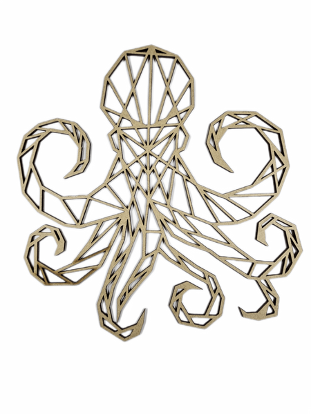 Polygonal Octopus Wall Art