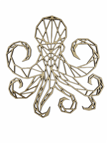 Polygonal Octopus Wall Art