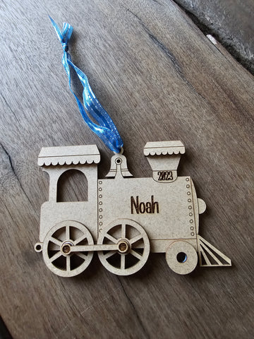 Train Christmas Ornament - Personalized Engine