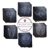 Laser Engraved Branded Corporate Gift Natural Slate Coaster (Each)