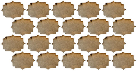 MDF Classic Plaque Shaped Keyring Blanks (Pack of 20)