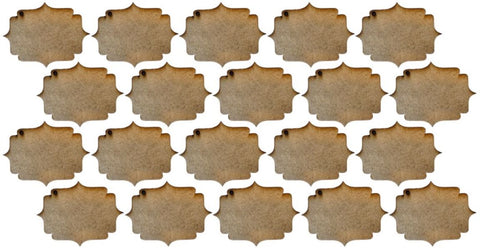 MDF Classic Plaque Shaped Keyring Blanks (Pack of 20)