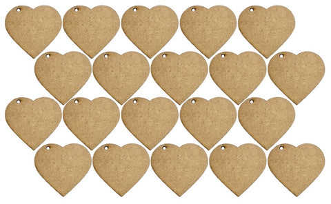 MDF Heart Keyring Blanks (Pack of 20)