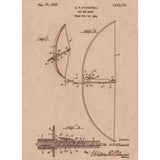 Vintage Patent Sketch Style Bow and Arrow - Unframed