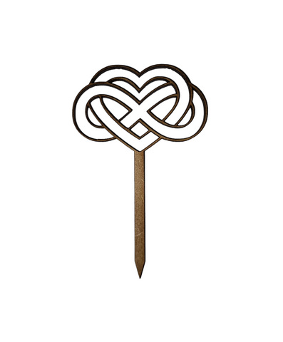 Cupcake or Cake Slice Topper - Infinity Heart