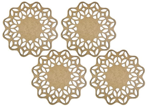 Floral Underplates (Set of 4)